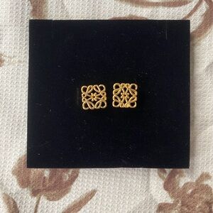 Loewe Gold Logo Earrings
